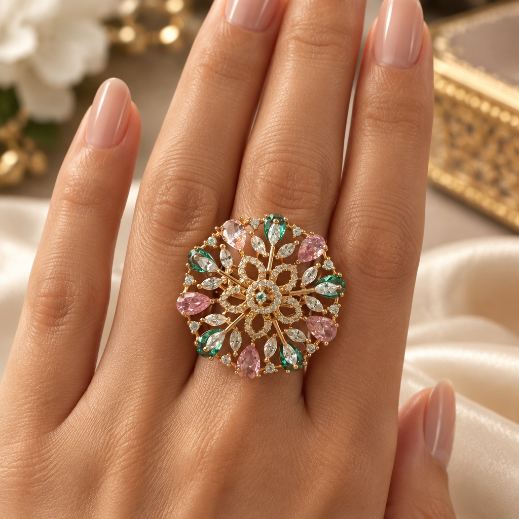 Zinnia Filigree Ring