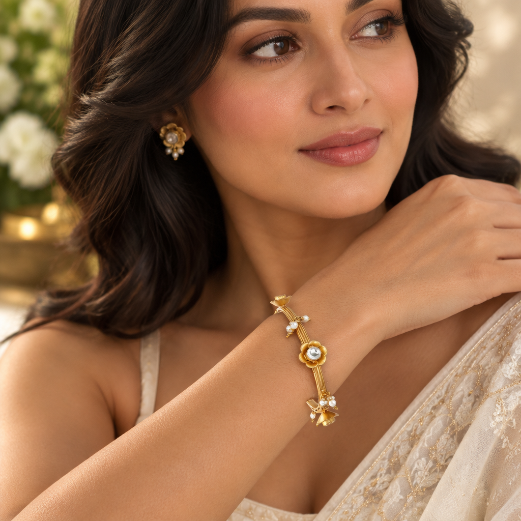 Amaya Floral Drop Bangle