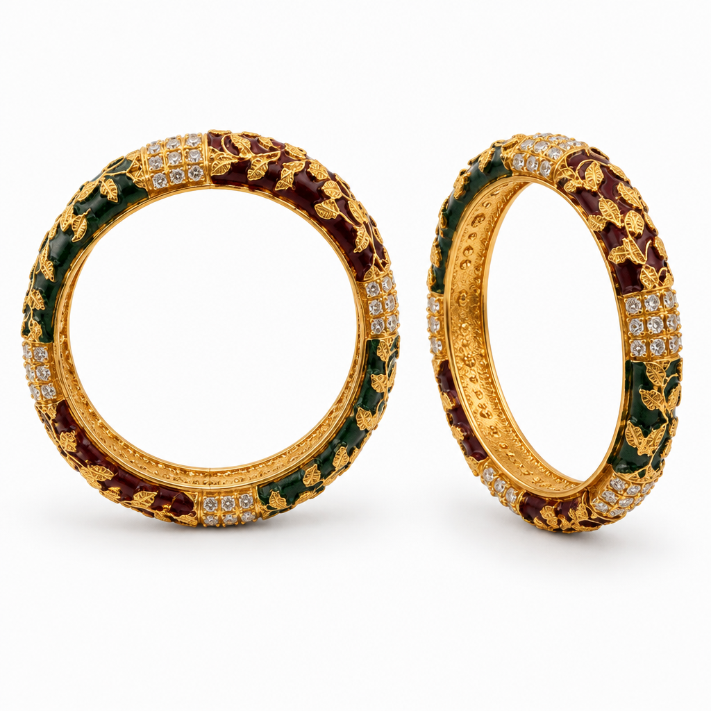 Meher Butterfly Enamel Bangle