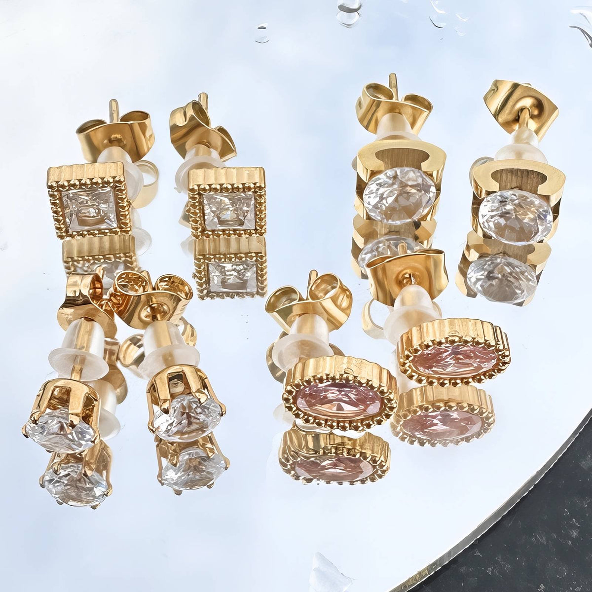 Evelyn Solitaire Studs