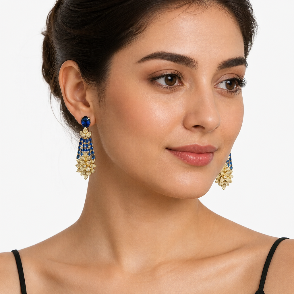 Midnight Lotus Earrings