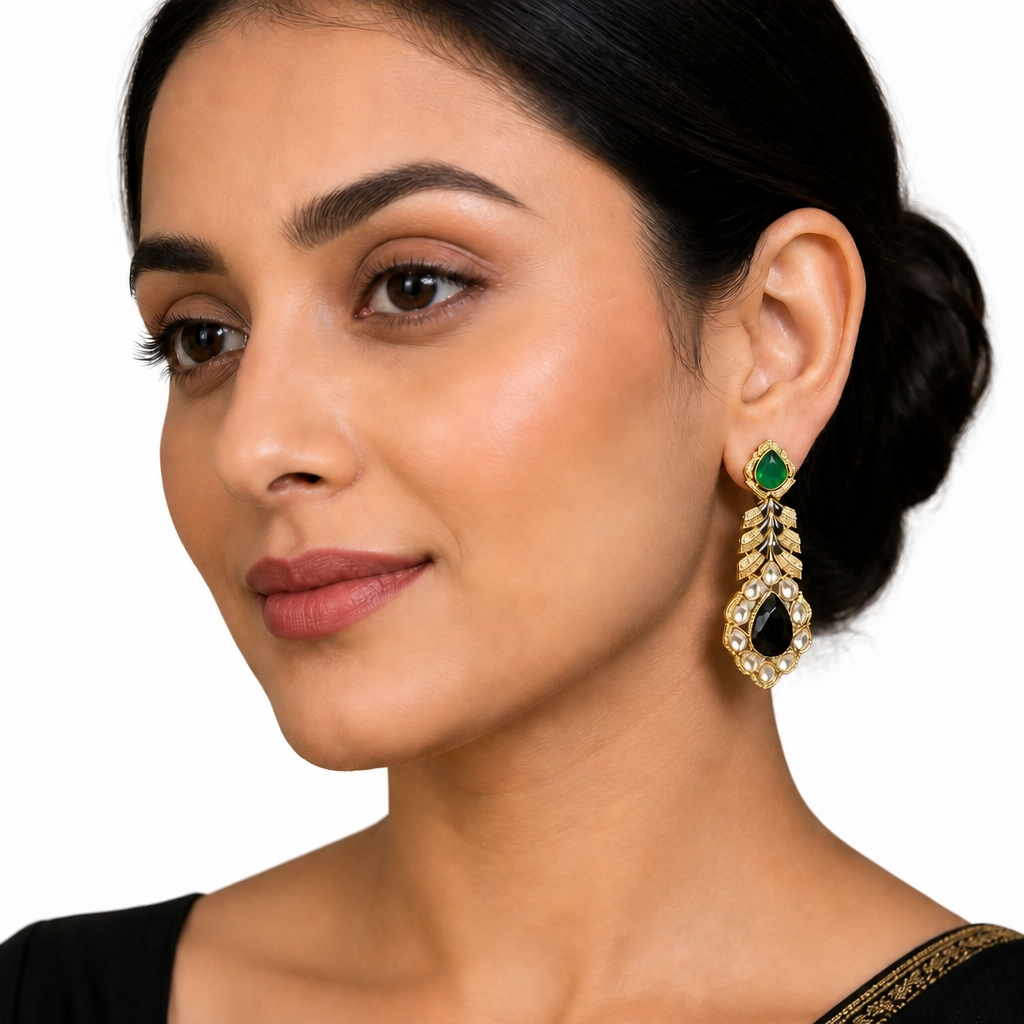 Noir Emerald Majesty Earrings