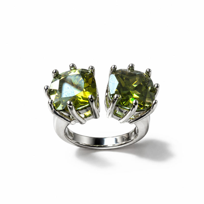 Duet Cushion Open Ring