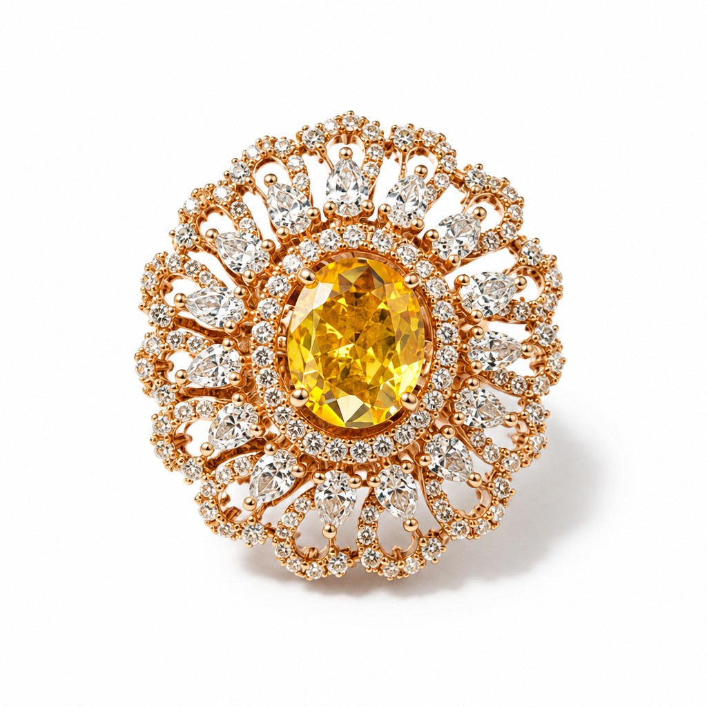 Mehrunisa Oval Lace Ring
