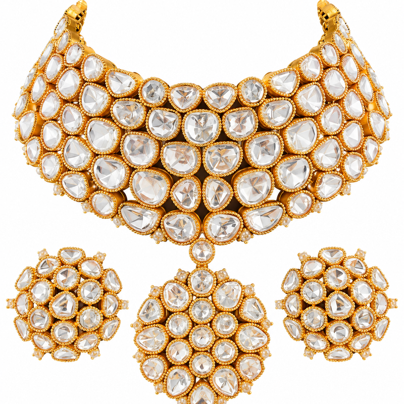 Kavisha Crystal Mosaic Choker Set