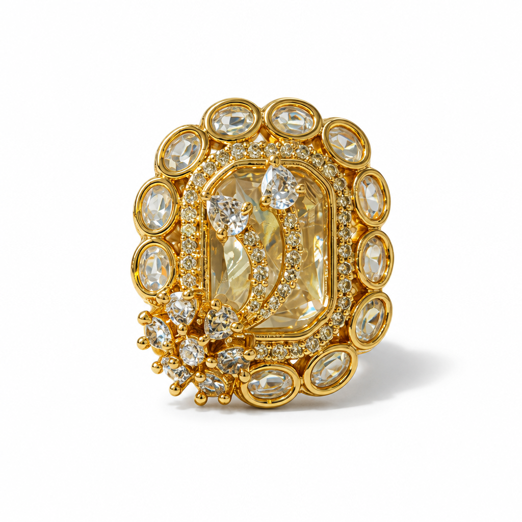 Kiyana Arch Mosaic Ring