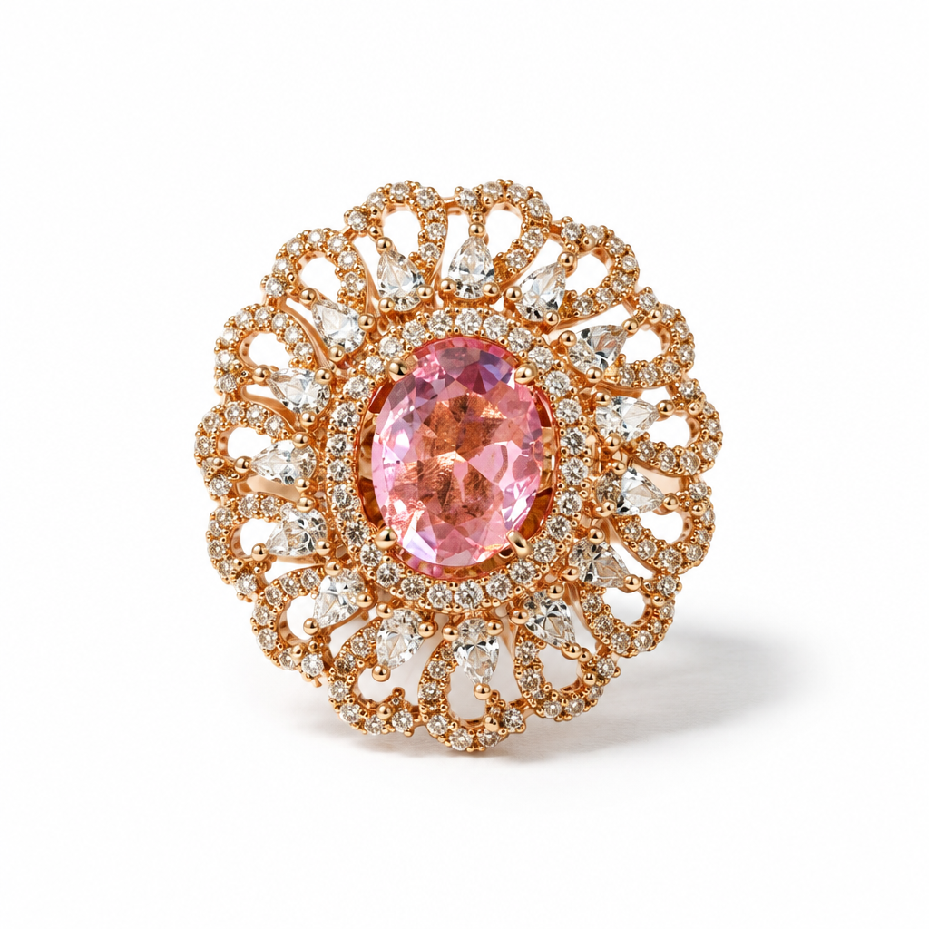 Mehrunisa Oval Lace Ring