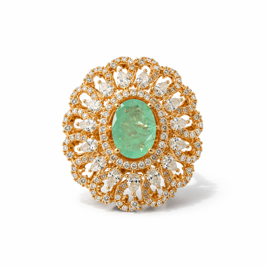 Mehrunisa Oval Lace Ring