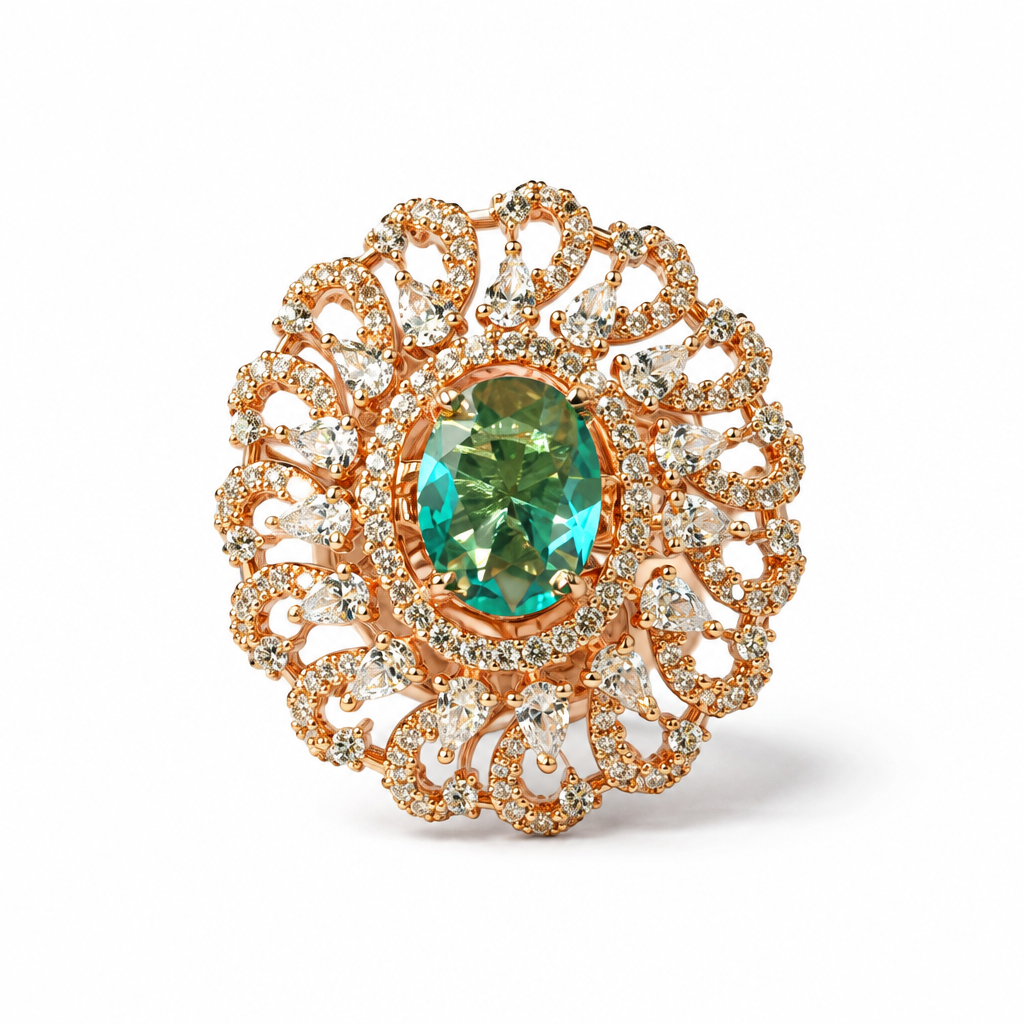 Mehrunisa Oval Lace Ring