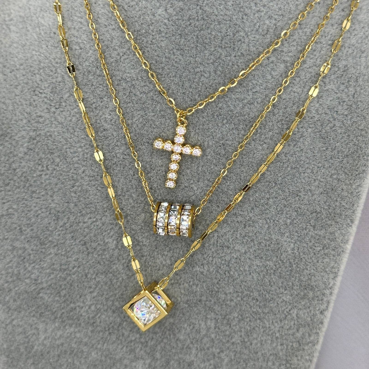 Brooklyn Diamond Cube Necklace