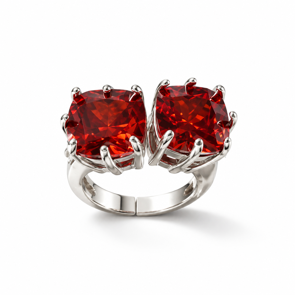 Duet Cushion Open Ring