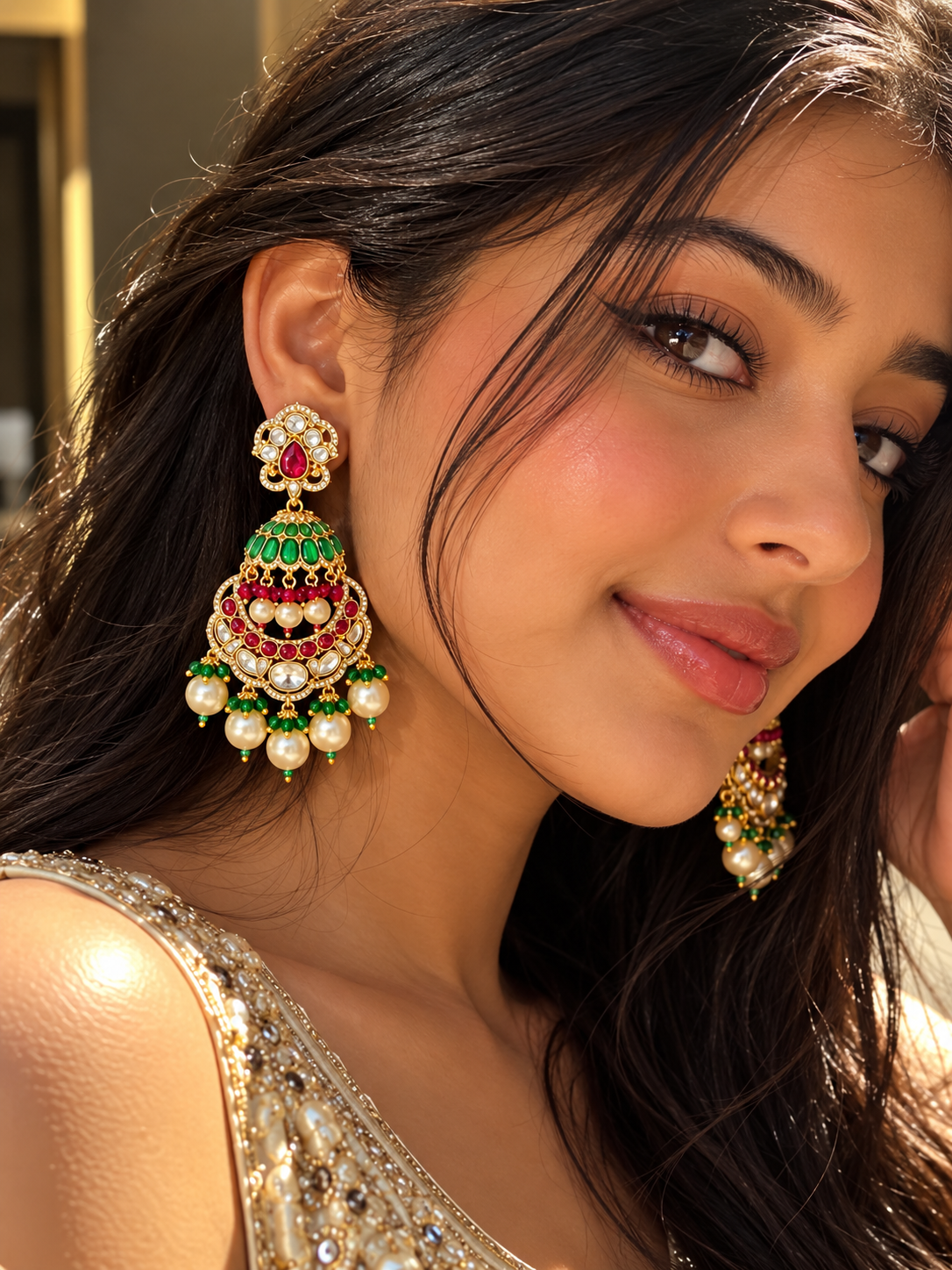 Pearl Orbit Jhumkis