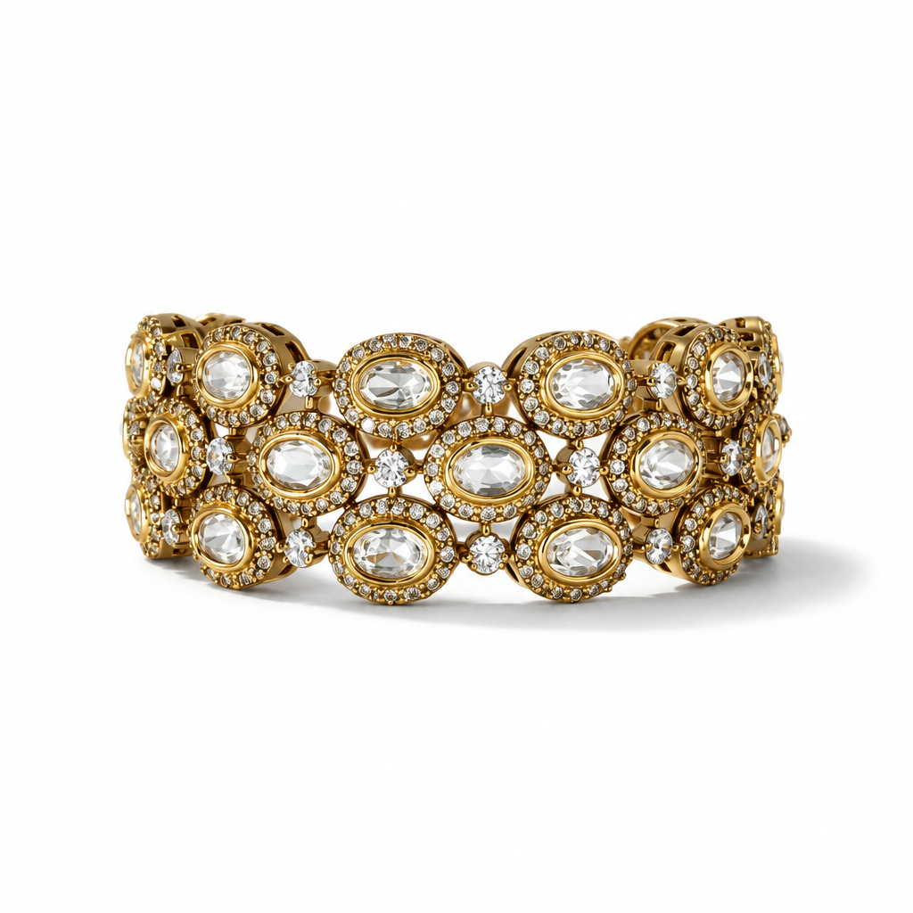 Samira Oval Halo Openable Kada