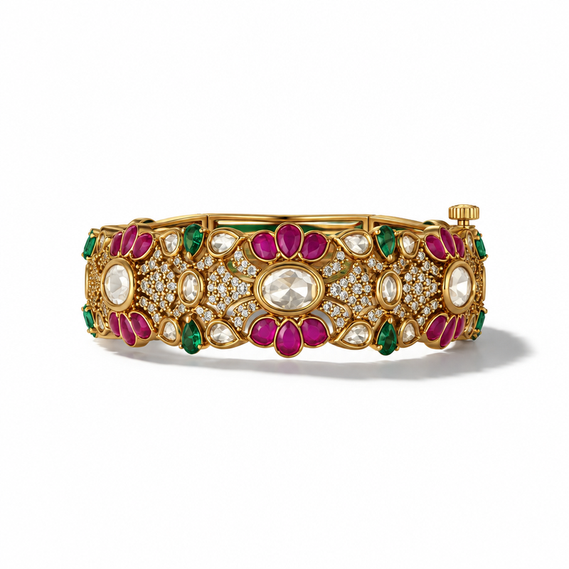Ritika Ruby Emerald Openable Kada