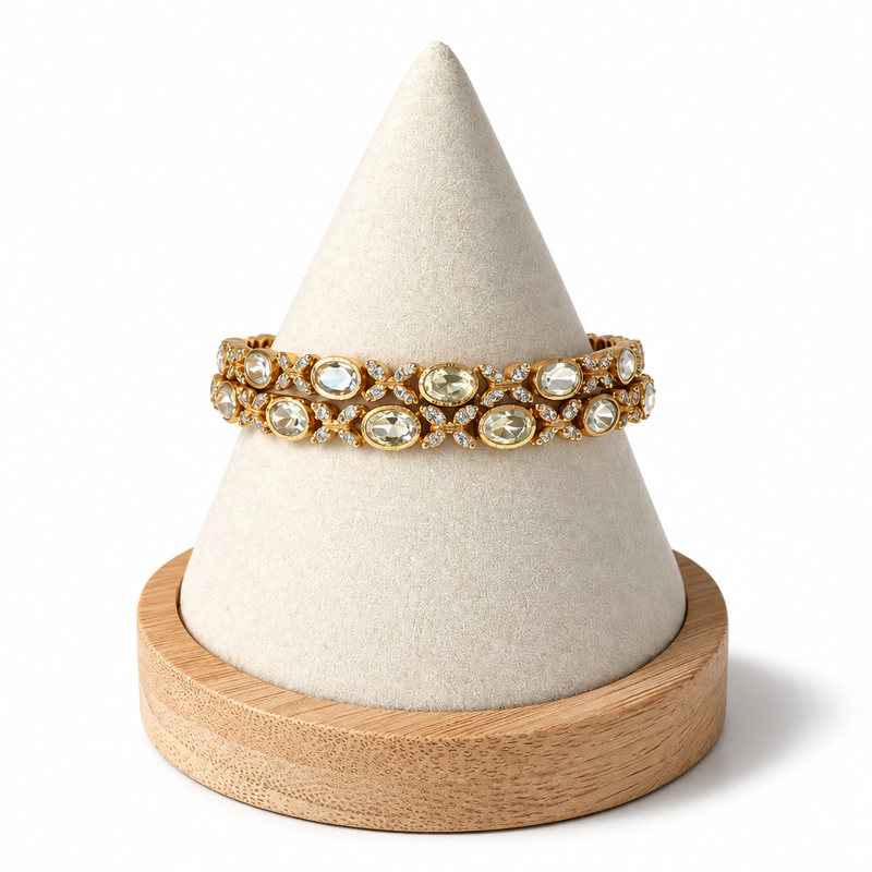 Mira Oval Vine Bangle Pair
