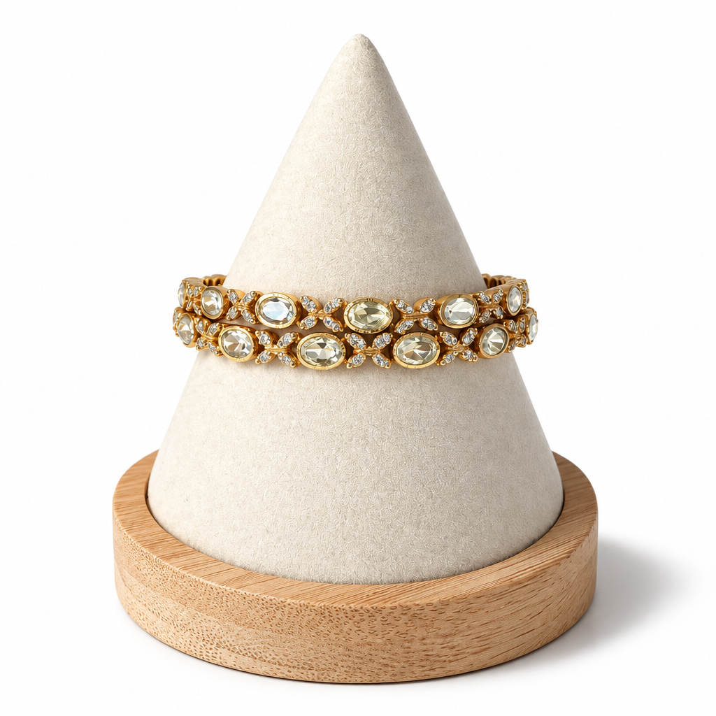 Mira Oval Vine Bangle Pair