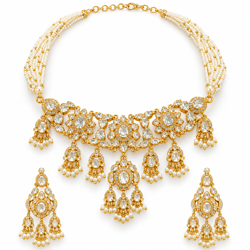 Saman Jharoka Choker Set