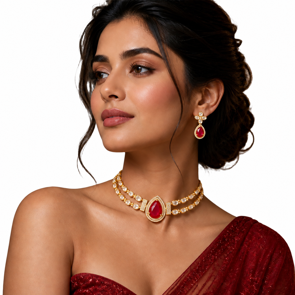 Zarina Teardrop Collar Set