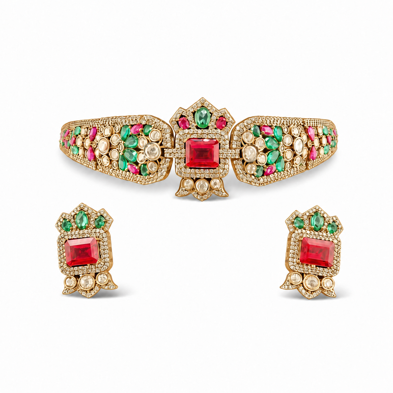 Rangika Mosaic Crest Choker Set