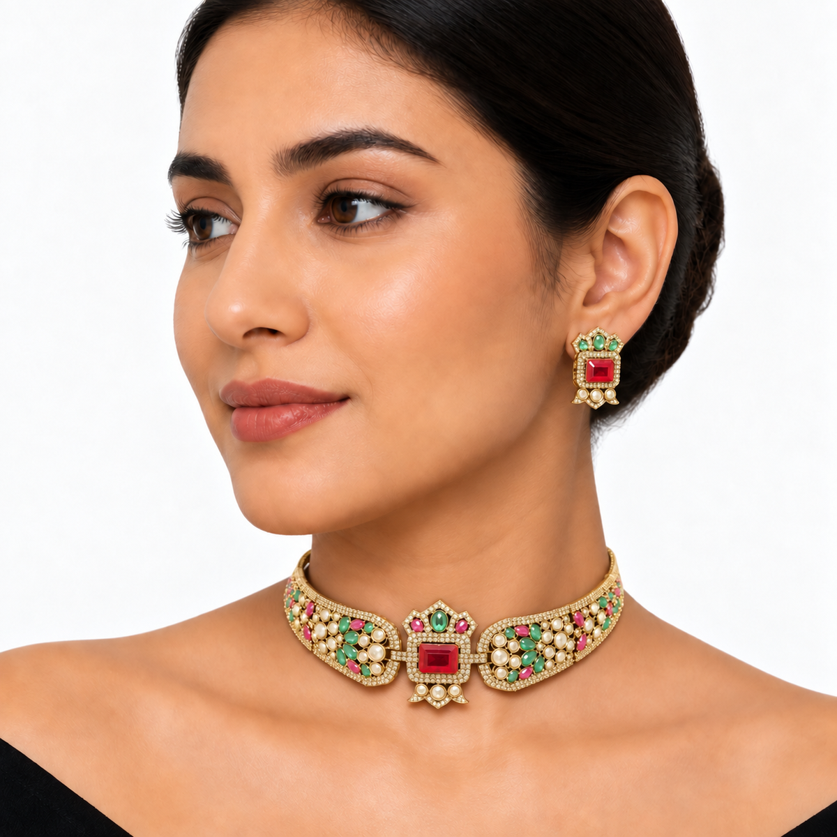 Rangika Mosaic Crest Choker Set
