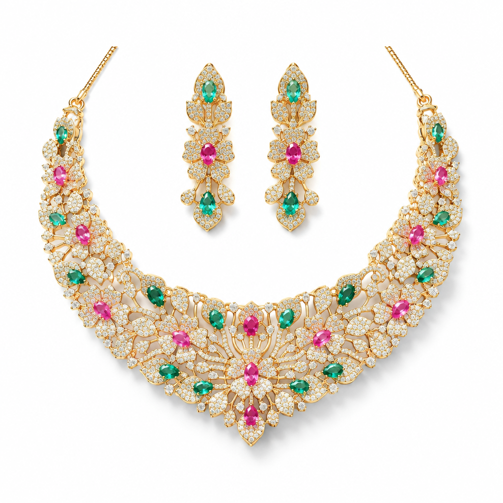 Mila Flower CZ set