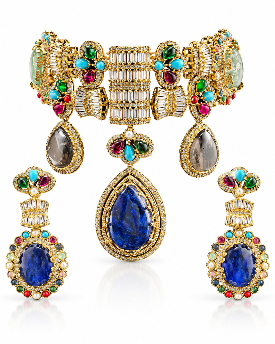 Azura Mosaic Teardrop Choker Set