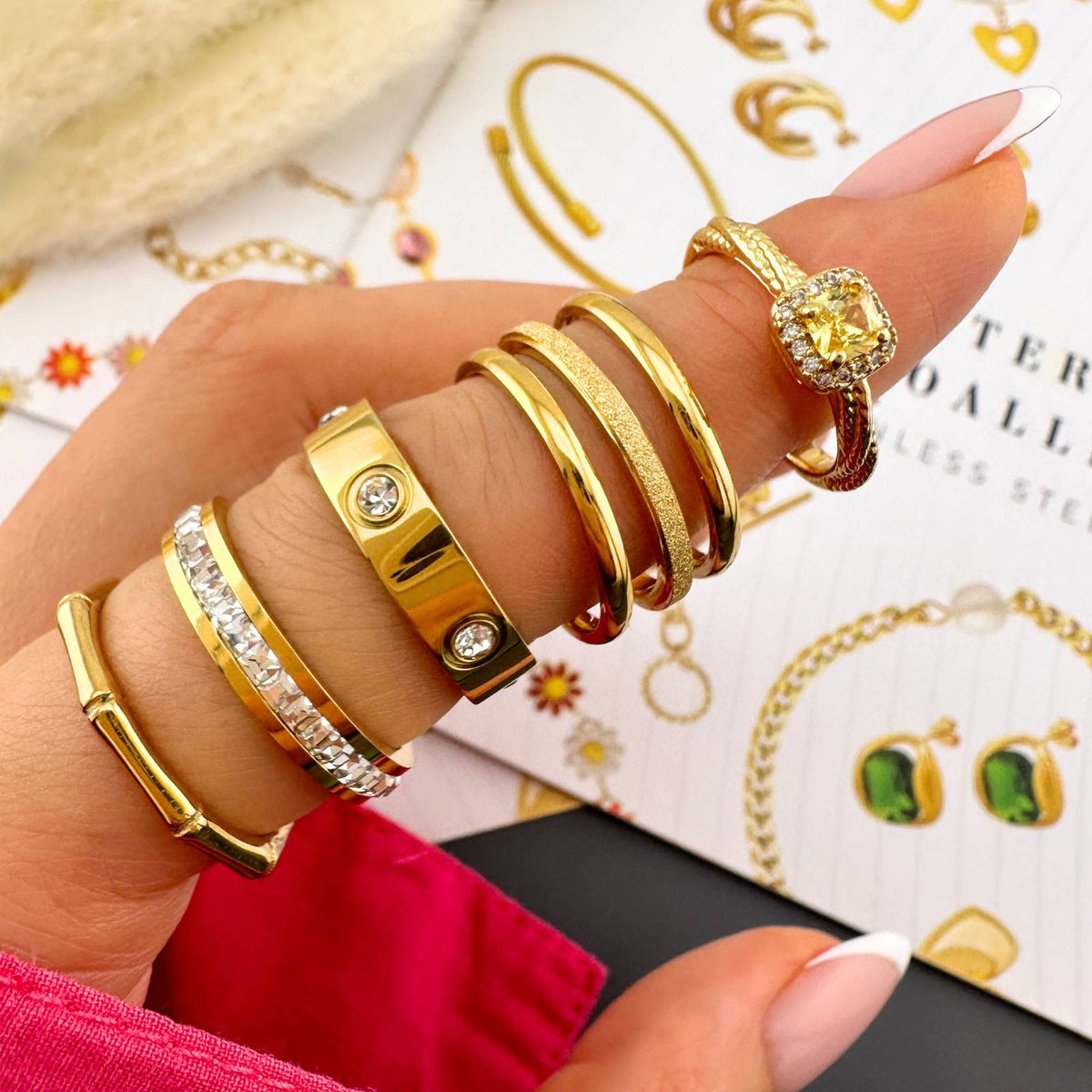 Megan Crystal Channel Ring
