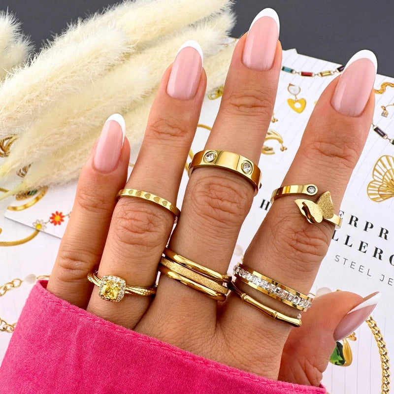 Megan Crystal Channel Ring