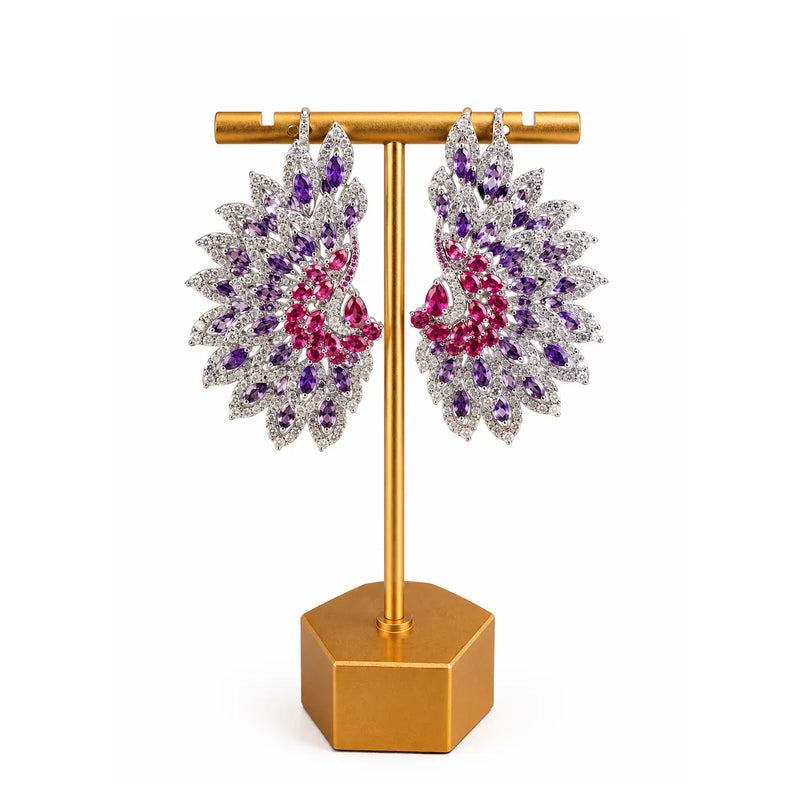 Midnight Bloom Statement Earrings