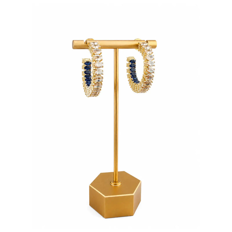 Moonlit Sapphire Luxe Hoops