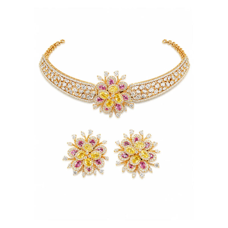 Samiya flower CZ set