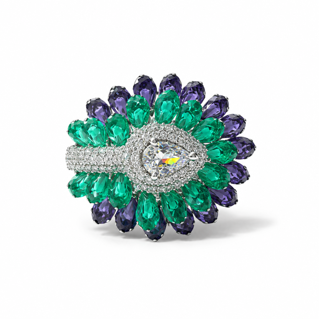 Lavanya Beaded Petal Ring