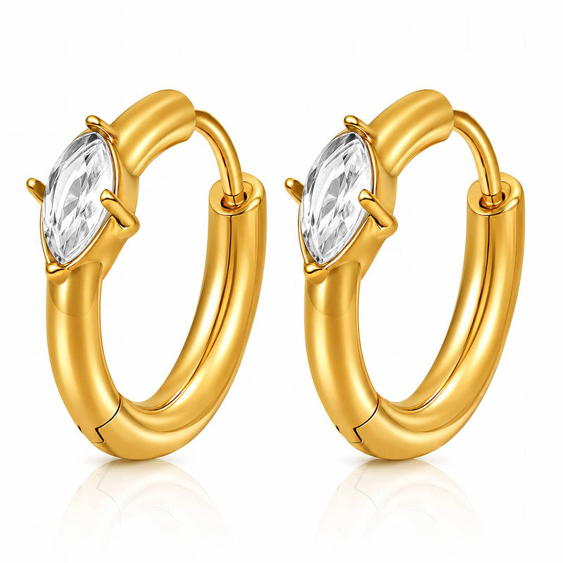 Riya Marquise Sparkle Hoops