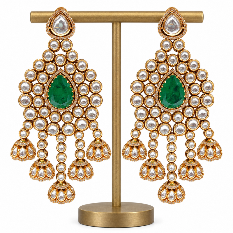Raina Pearl Jhumki Chandeliers