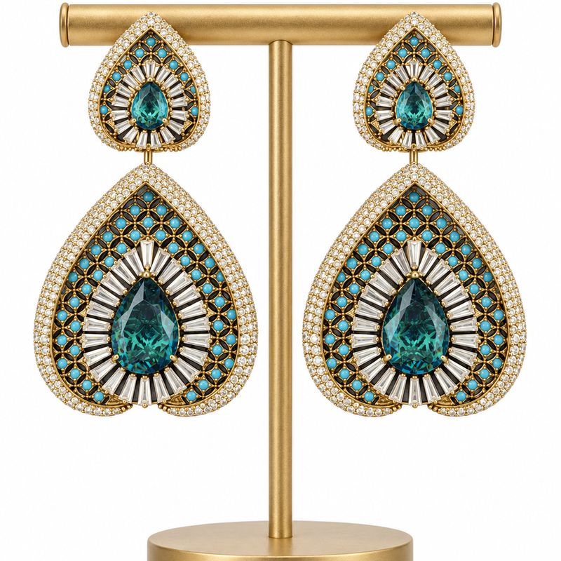 Elara Teardrop Filigree Earrings