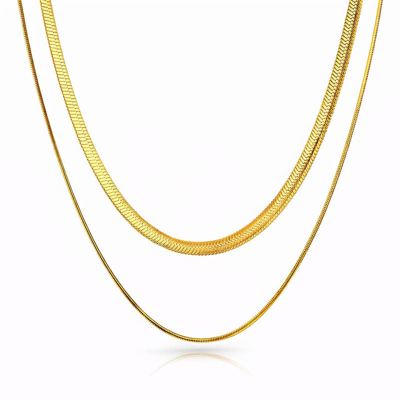 Selene Layered Snake Chain Necklace