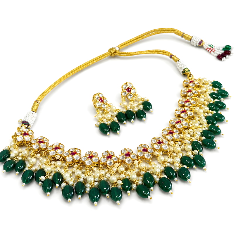 Veda Emerald Fringe Set