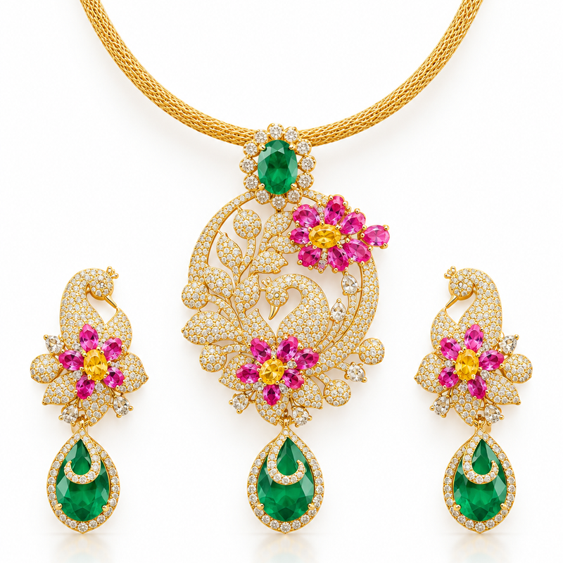 Elowen Floral Vine Pendant Set