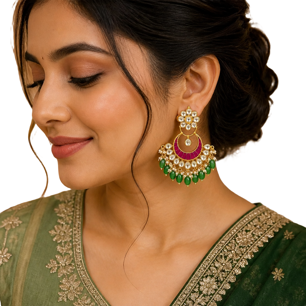 Riva Ruby Green Chandbalis