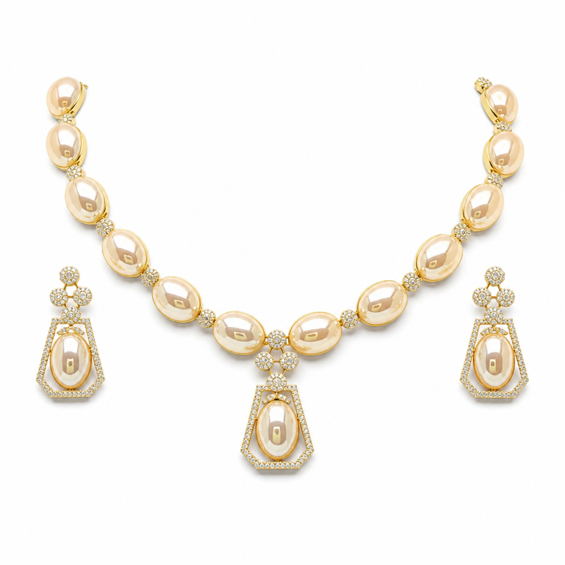 Ivara Pearl Vine Necklace Set