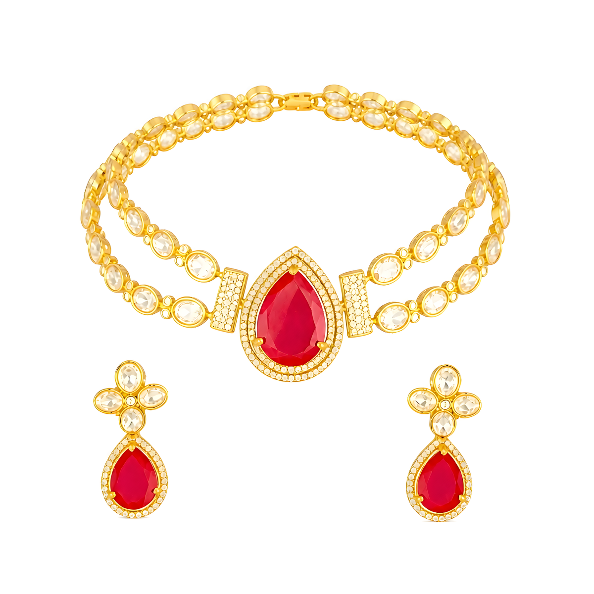 Zarina Teardrop Collar Set
