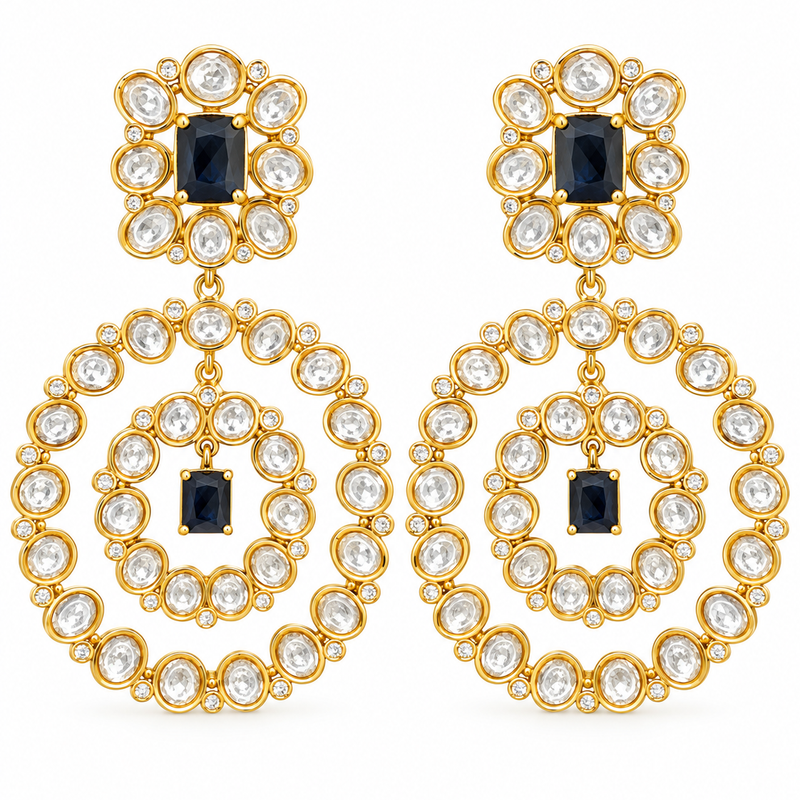 Nayra Double Halo Chandbalis