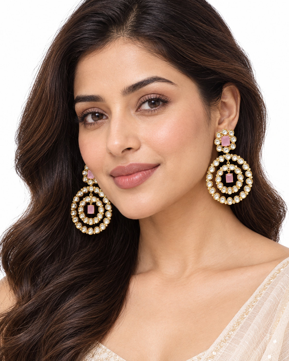 Nayra Double Halo Chandbalis