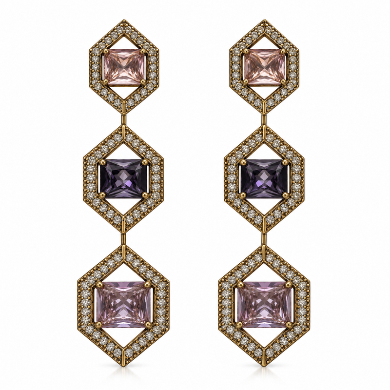 Kyra Prism Hexagon Drops