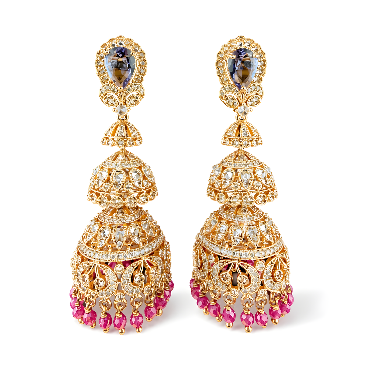 Zareen Triple-Dome Jhumkis