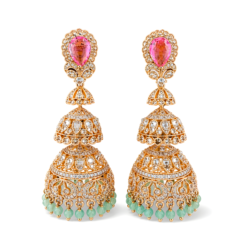 Zareen Triple-Dome Jhumkis