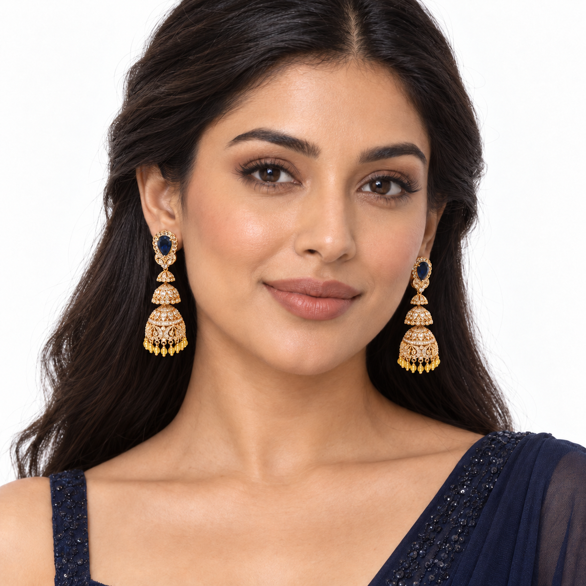 Zareen Triple-Dome Jhumkis