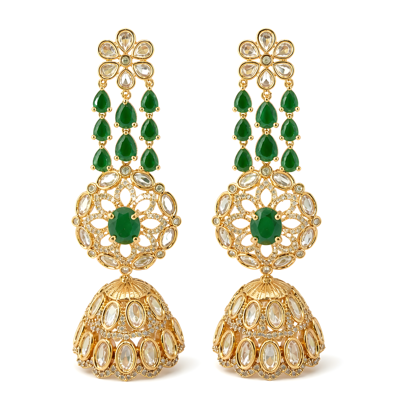 Aavya Floral Cascade Jhumkis