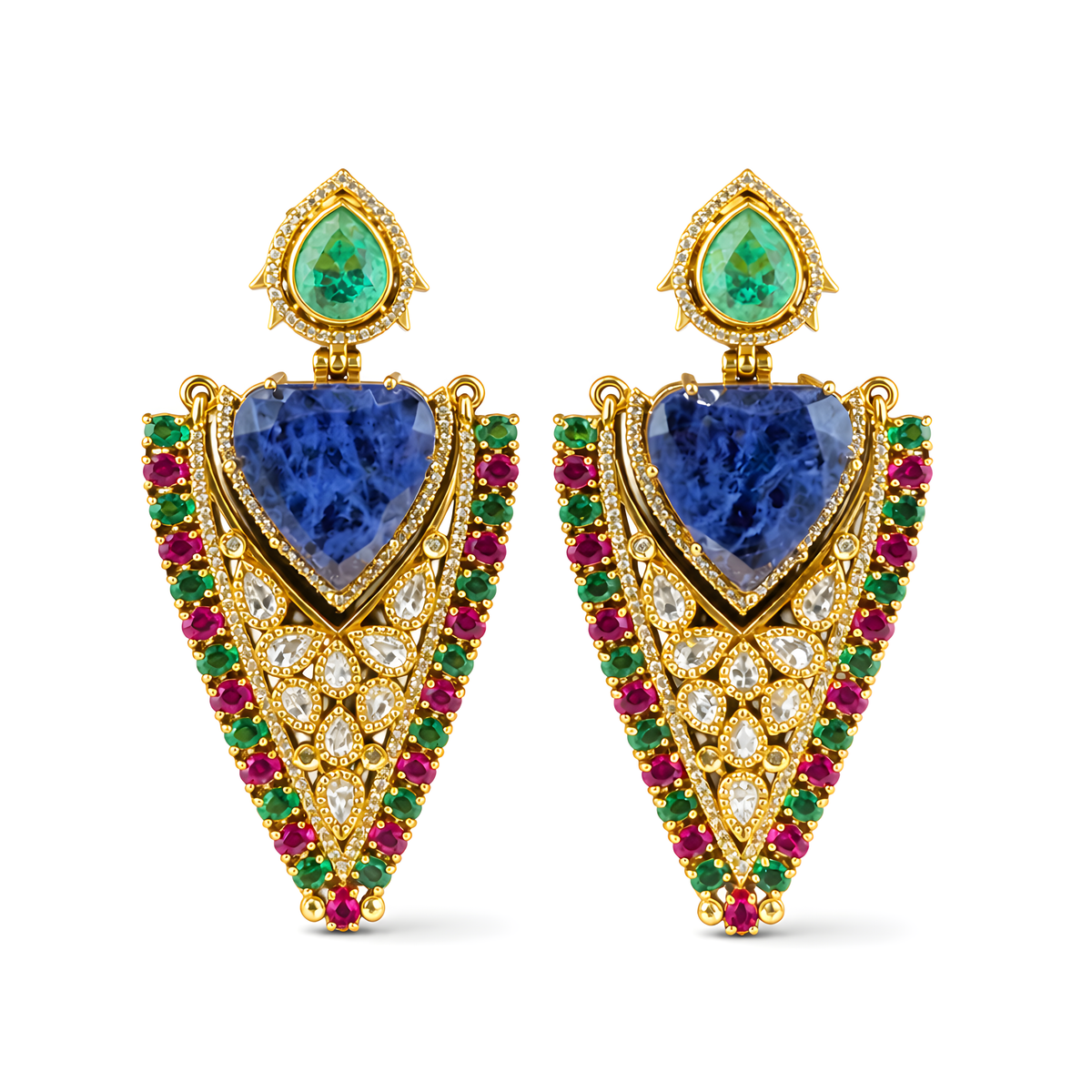 Nayab Prism Shield Earrings