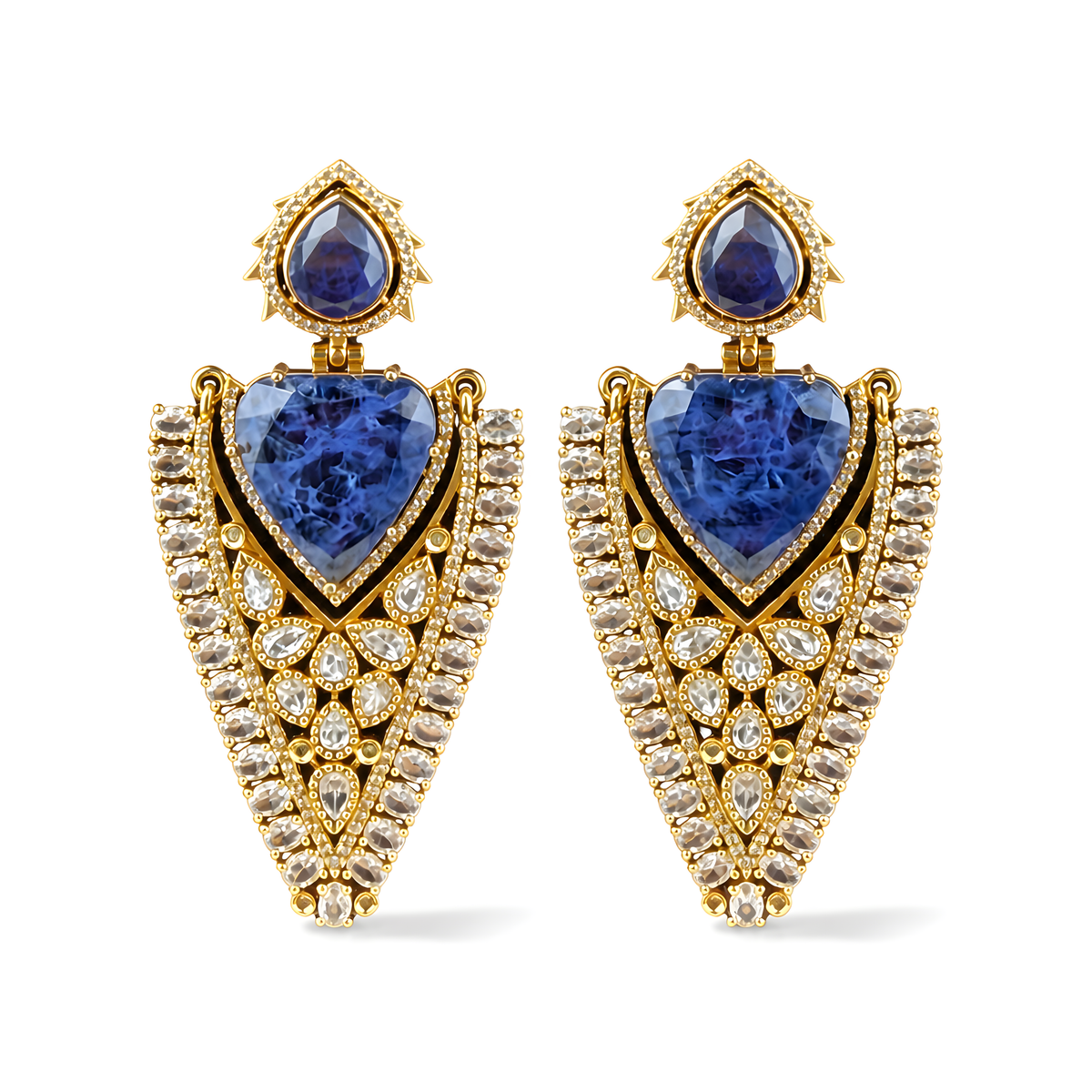 Nayab Prism Shield Earrings